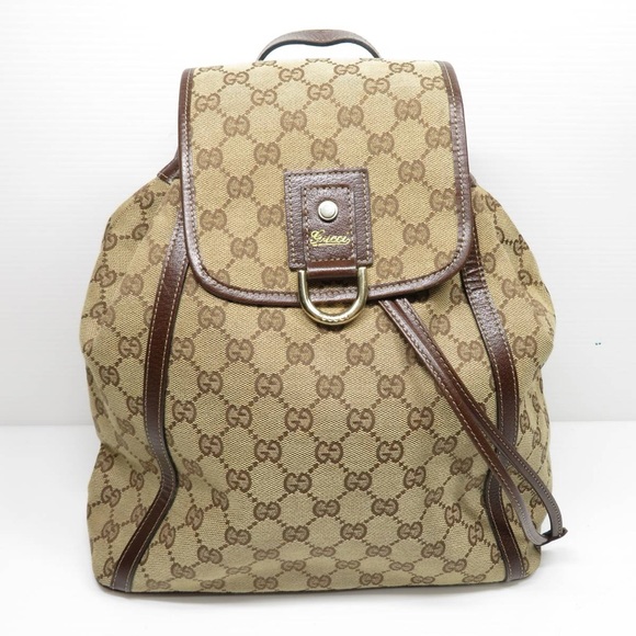GUCCI GG ABBEY CANVAS BACKPACK - Picture 1 of 8